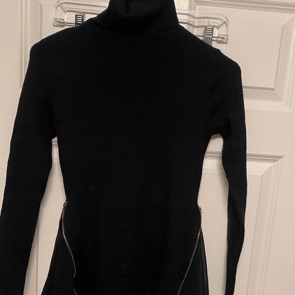 Black Turtleneck Sweater Dress